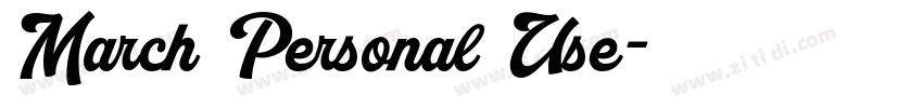 March Personal Use字体转换